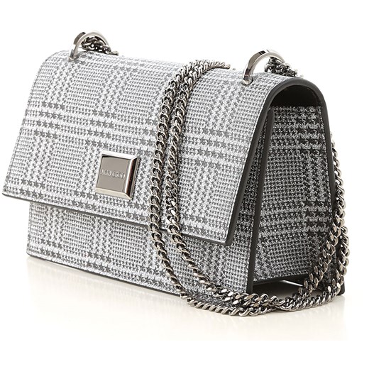 Kopertówka Jimmy Choo ze zdobieniami skórzana