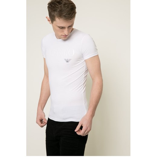 Emporio Armani t-shirt męski biały gładki 
