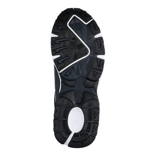 Buty sportowe męskie czarne Skechers sznurowane zamszowe na wiosnę 