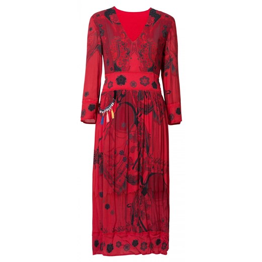 Desigual sukienka damska Vest Clam, 36, czerwona, BEZPŁATNY ODBIÓR: WROCŁAW!
