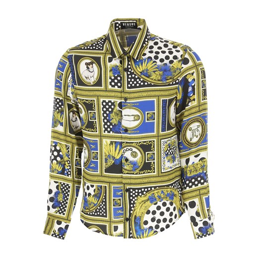 Versace Koszula dla Mężczyzn, Złoty, Poliester, 2019, L M S XL XXL  Versace S RAFFAELLO NETWORK