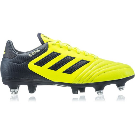 Buty piłkarskie korki 17.2 SG Adidas (granatowo-limonkowe) Adidas  45 1/3 SPORT-SHOP.pl okazja 