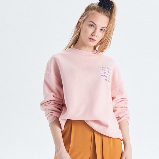 Bluza damska Cropp różowa jesienna 