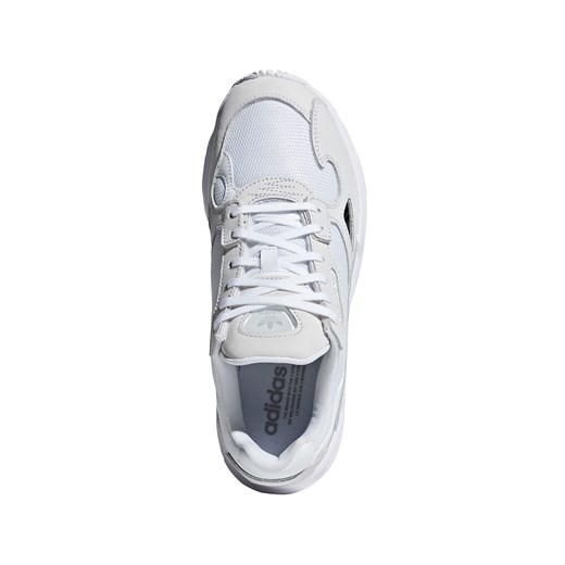 Białe sneakersy damskie Adidas Originals na wiosnę gładkie skórzane 