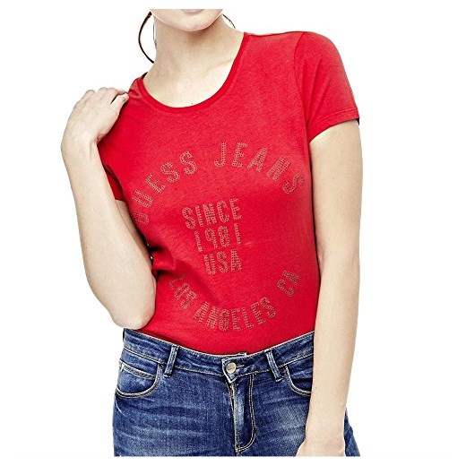 GUESS damski T-Shirt -  XS czerwony