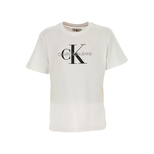 T-shirt chłopięce Calvin Klein biały 