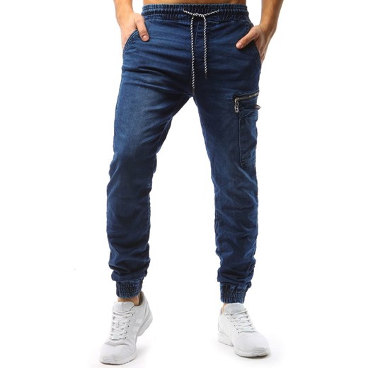 Spodnie joggery jeansowe męskie niebieskie (ux1589) Dstreet  31 