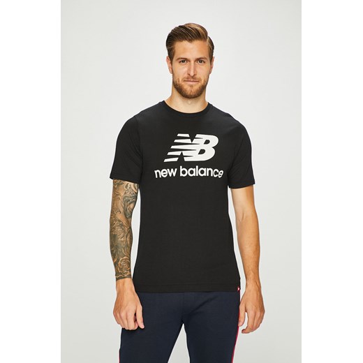T-shirt męski New Balance z krótkim rękawem z napisami 