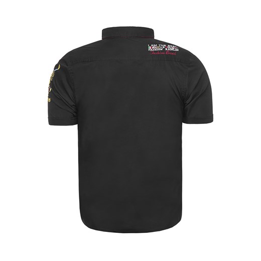 Koszula z krótkim rękawem K1332 - czarna Risardi  3XL 