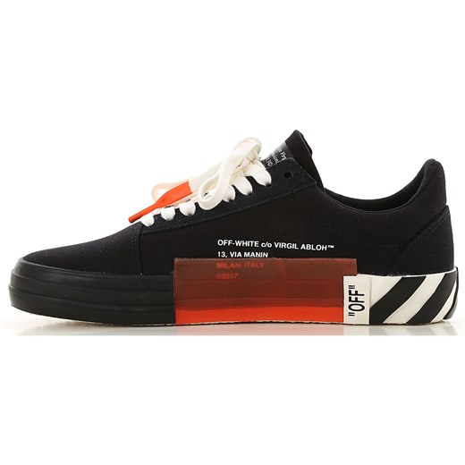 Trampki męskie Off-white C/o Virgil Abloh czarne młodzieżowe sznurowane 