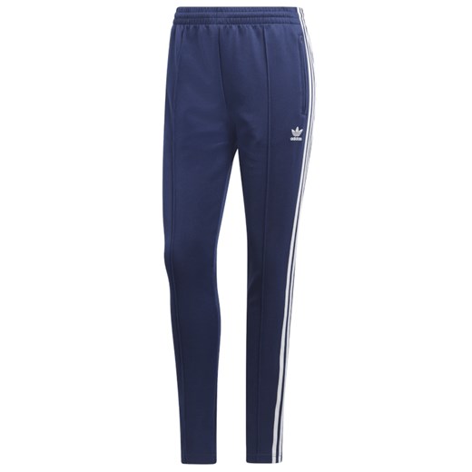 Spodnie sportowe niebieskie Adidas z elastanu 