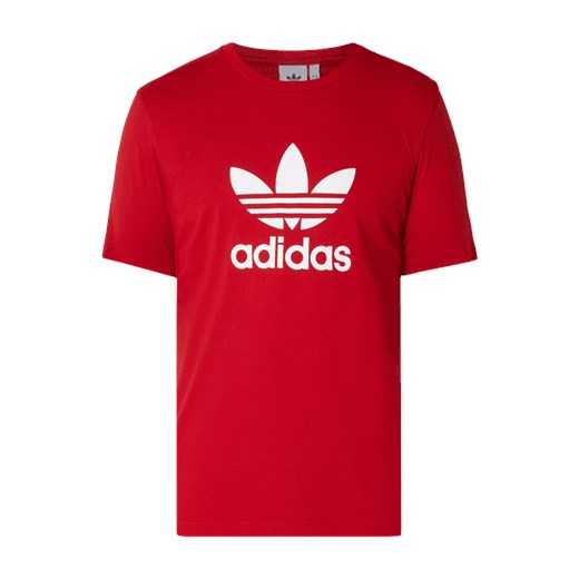 T-shirt męski Adidas Originals czerwony w stylu młodzieżowym 
