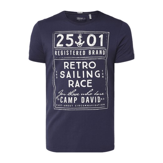 T-shirt męski Camp David z krótkim rękawem w nadruki 