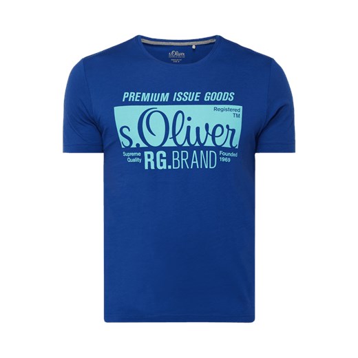 T-shirt męski S.oliver Red Label młodzieżowy niebieski 