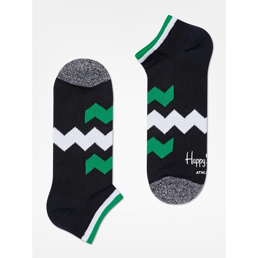 Skarpetki Happy Socks Athletic Zig Stripe Low (black/green/white)