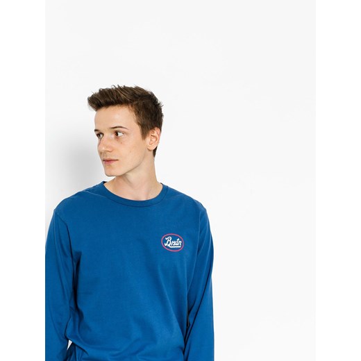 T-shirt męski Brixton niebieski bawełniany 