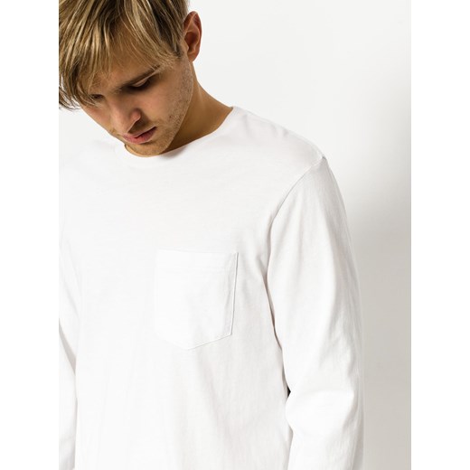 Brixton t-shirt męski biały z długimi rękawami 