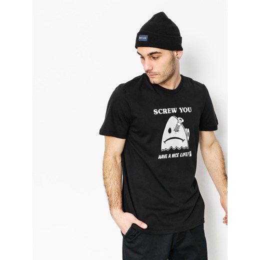 T-shirt męski czarny Adidas z krótkim rękawem 