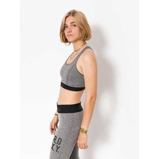 Stanik sportowy Roxy Stay Motivated Wmn (charcoal heather)  Roxy M wyprzedaż SUPERSKLEP 