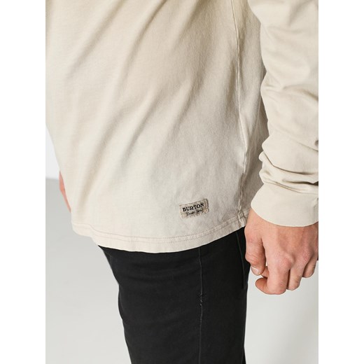 T-shirt męski beżowy Burton bawełniany z długim rękawem 