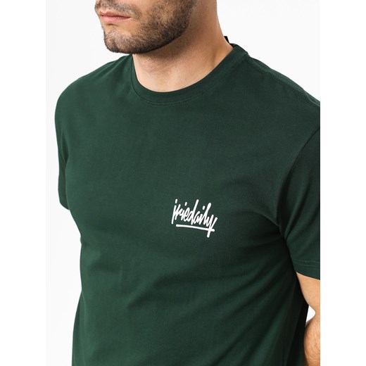 T-shirt męski Iriedaily zielony z krótkimi rękawami 