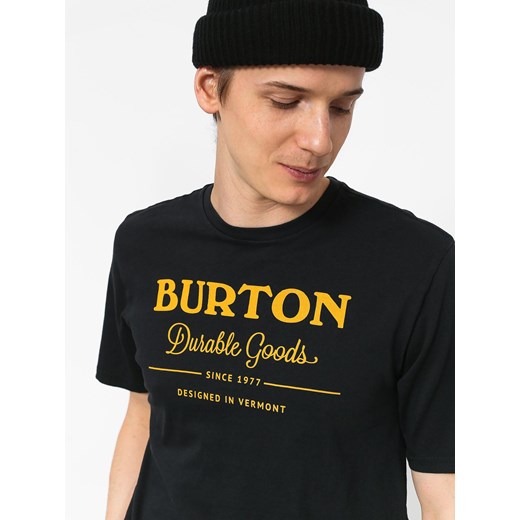 T-shirt męski Burton z napisami z krótkim rękawem 