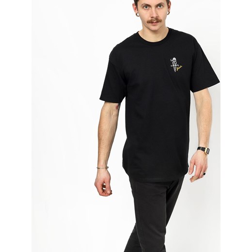 T-shirt męski Brixton czarny casual z krótkimi rękawami 