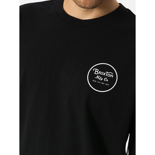 T-shirt męski Brixton czarny z długim rękawem 