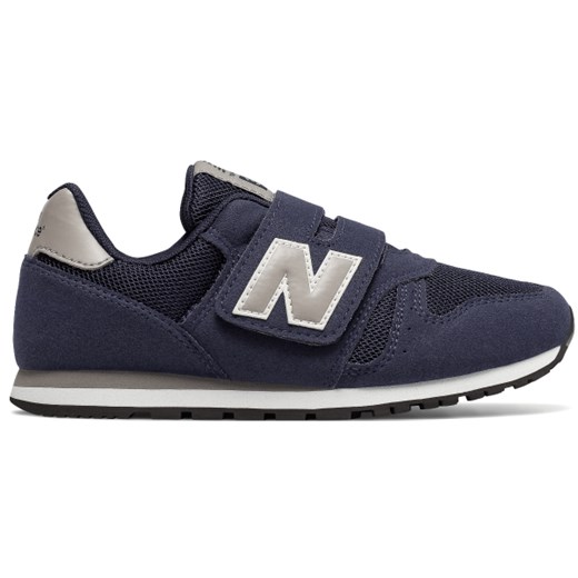 Buty sportowe dziecięce New Balance niebieskie na rzepy bez wzorów 
