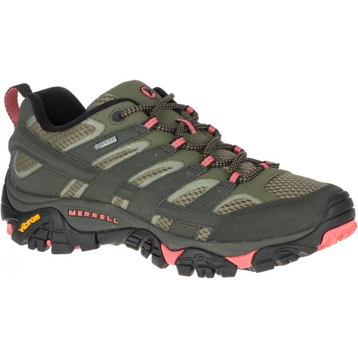 Merrell buty trekkingowe damskie gore-tex gładkie sportowe płaskie sznurowane 