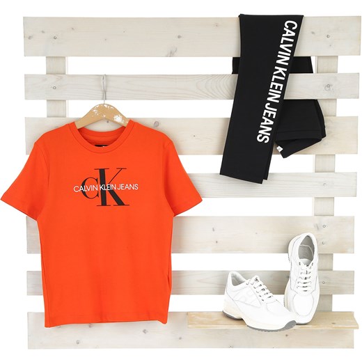 Calvin Klein Koszulka Dziecięca dla Dziewczynek, Pomarańczowy, Bawełna, 2019, 10Y 12Y 14Y 16Y 8Y Calvin Klein  16Y RAFFAELLO NETWORK