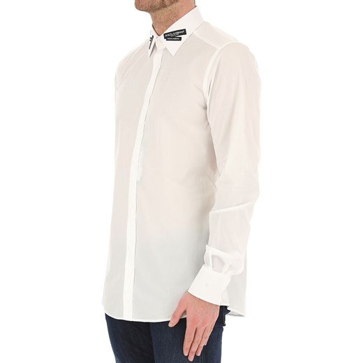 Biała koszula męska Dolce & Gabbana z długim rękawem 
