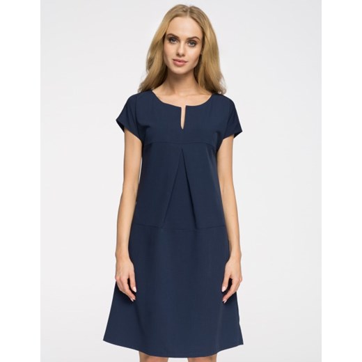 Niebieska sukienka Style elegancka z krótkim rękawem mini 