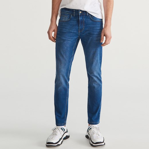 Reserved - Dopasowane jeansy - Niebieski  Reserved 32/34 