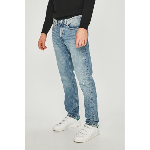 Jeansy męskie Calvin Klein z elastanu bez wzorów 