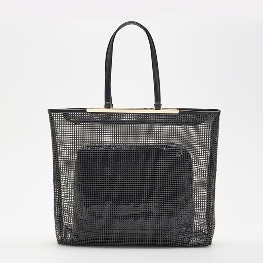 Shopper bag Reserved na ramię bez dodatków elegancka 