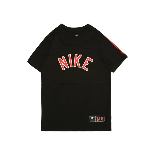 T-shirt chłopięce czarny Nike Sportswear z napisami z krótkim rękawem 