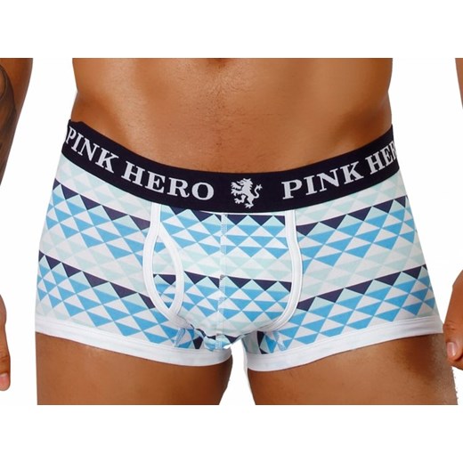 Bokserki PINK HERO Shapes (Blue Triangles)