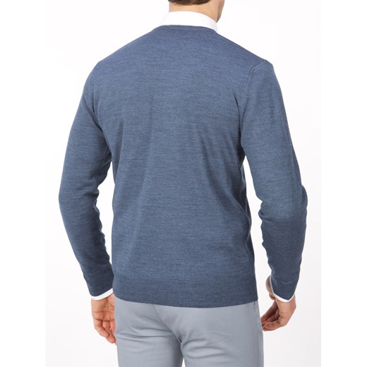 Sweter męski niebieski Lanieri bez wzorów 
