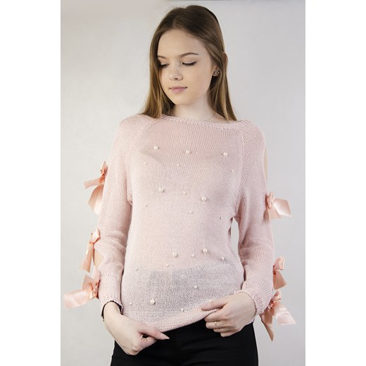 Sweter damski różowy Olika casual 