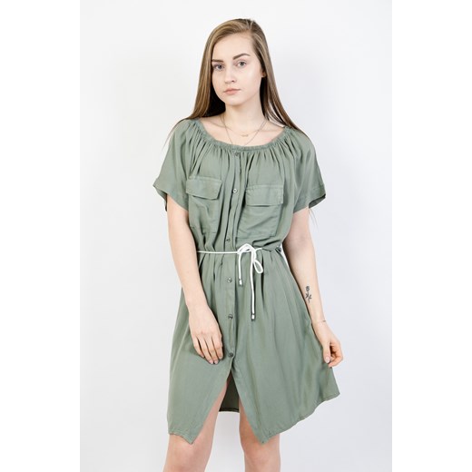 Sukienka Olika z okrągłym dekoltem z krótkimi rękawami mini casual oversize'owa 