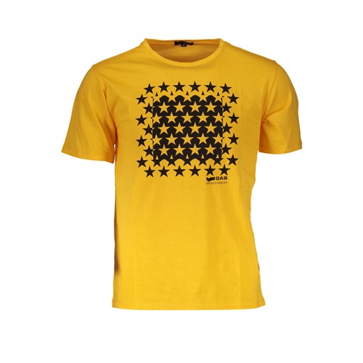 T-shirt męski Gas z krótkim rękawem żółty 