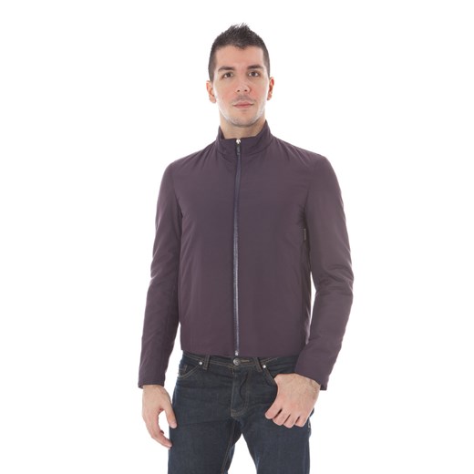 Fioletowa kurtka męska Calvin Klein bez wzorów casual 