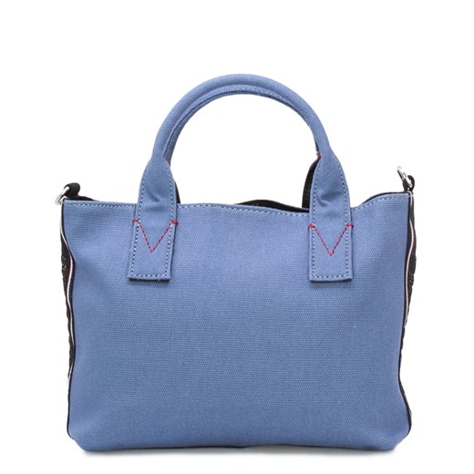 Pinko shopper bag nylonowa duża niebieska matowa do ręki 