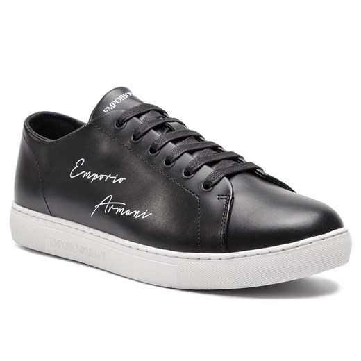 Sneakersy EMPORIO ARMANI - X4X261 XF332 00002  Black Emporio Armani  46 eobuwie.pl