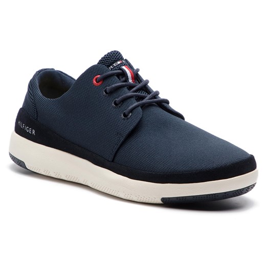 Sneakersy TOMMY HILFIGER - Light Material Mix Lace Up Shoe FM0FM02069 Midnight 403 Tommy Hilfiger  41 eobuwie.pl