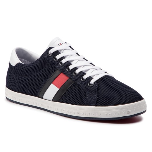 Sneakersy TOMMY HILFIGER - Essential Flag Detail Sneaker FM0FM02202 Midnight 403 Tommy Hilfiger  41 eobuwie.pl