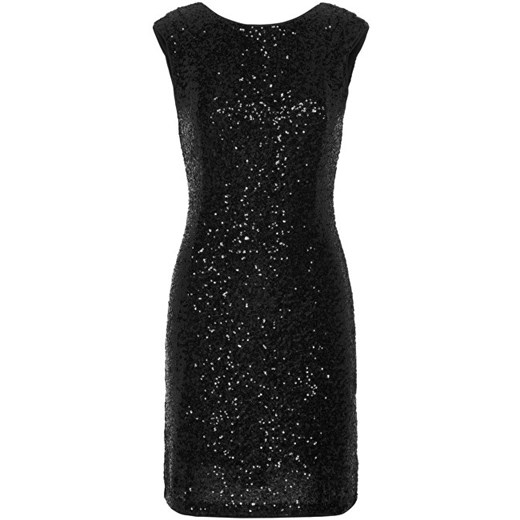 Sukienka czarna Vero Moda z okrągłym dekoltem elegancka mini prosta na imprezę 