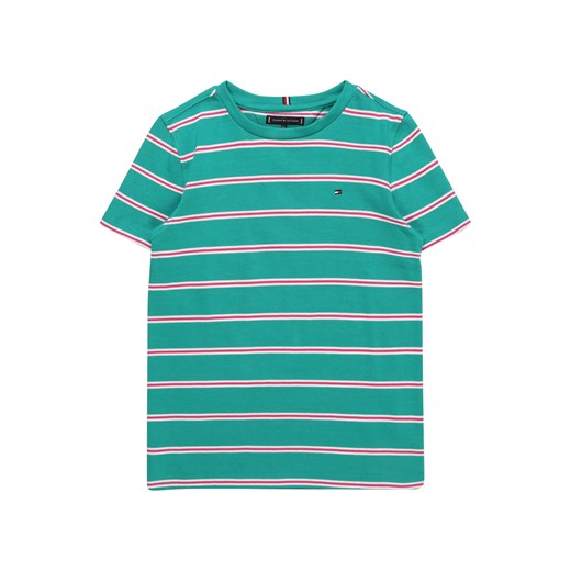T-shirt chłopięce Tommy Hilfiger turkusowy z krótkimi rękawami 