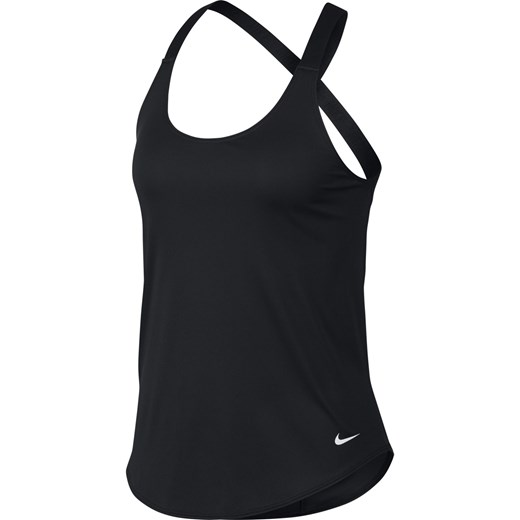 Nike top sportowy czarny z aplikacjami  